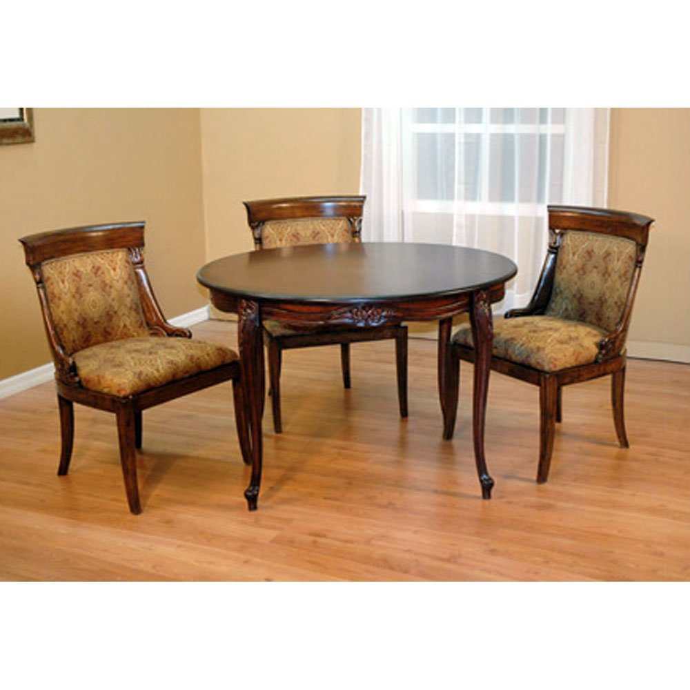 5 Piece Dolphin Dining Set Glass Top_S653SET-2_2