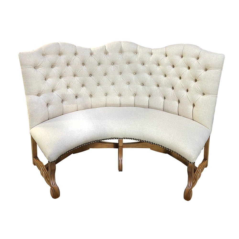 Curved Banquette Loveseat Settee_T71L-7