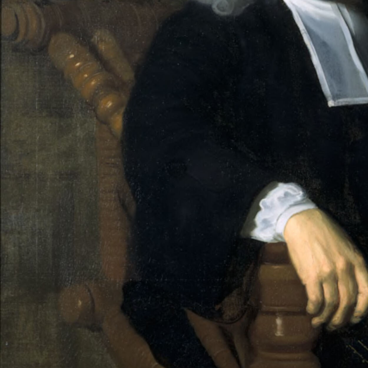 John Singleton Copley's portrait of Harvard president Edward Holyoke seated in the Holyoke chair
