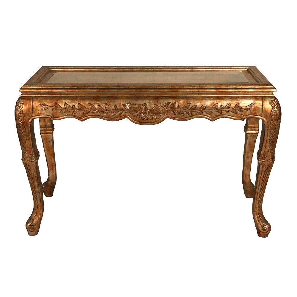 Louis XVI Glass Top Console Table Vintage_S1001C-2_2