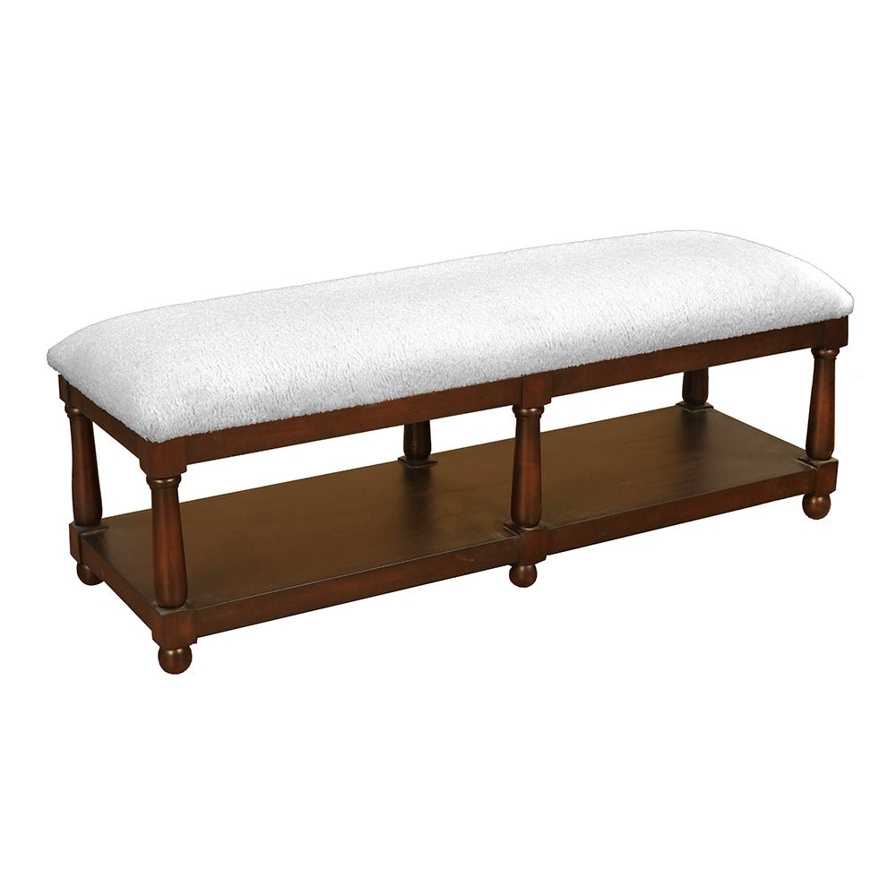 Mercede Traditional Bench with Shelf_S047B-1_1