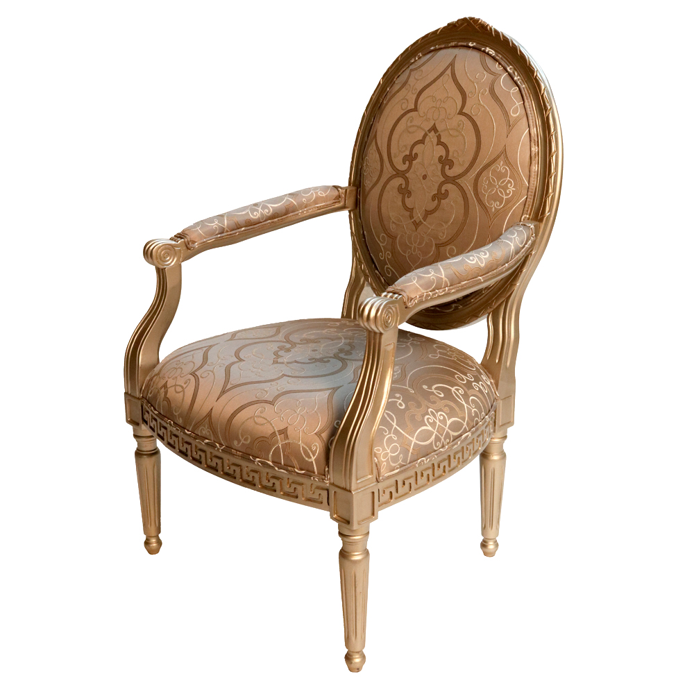 Louis XVII Oval Back Arm Chair Furniture